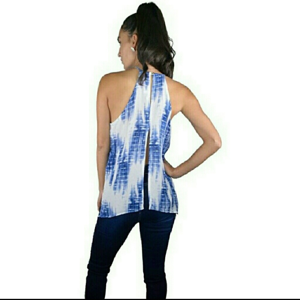 Abstract Print Open Back Top - Picture 2 of 3